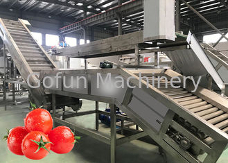 380V Máquina de procesamiento de pasta de tomate totalmente automática ahorrar agua para la fábrica