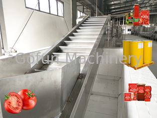 Línea de transformación de acero inoxidable del concentrado de la salsa de la pasta de tomate de 304 materiales ahorro del agua