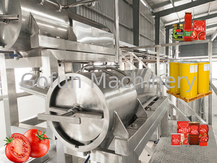 Línea de transformación de acero inoxidable del concentrado de la salsa de la pasta de tomate de 304 materiales ahorro del agua