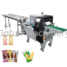 30 - 350 bolsas/min Máquina automática de embalaje de almohadas para helados Tipo de bolsa de sellado trasero